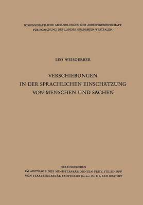bokomslag Verschiebungen in Der Sprachlichen Einschätzung Von Menschen Und Sachen
