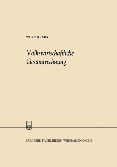 bokomslag Volkswirtschaftliche Gesamtrechnung