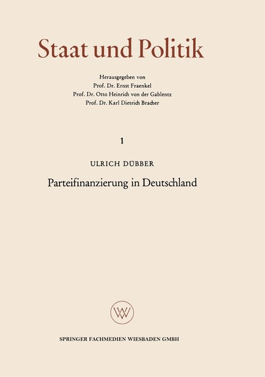 Ulrich Dübber - Parteifinanzierung in Deutschland, Häftad