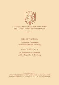 bokomslag Probleme Der Organisation Der Wissenschaftlichen Forschung / Die Akzeleration Der Geschichte Und Ihre Folgen Für Die Erziehung