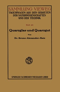 bokomslag Quarzglas und Quarzgut