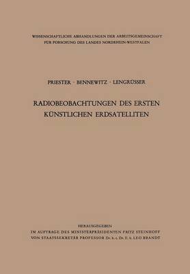 bokomslag Radiobeobachtungen Des Ersten Künstlichen Erdsatelliten