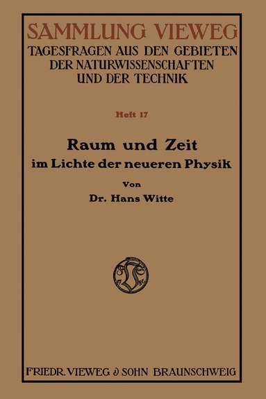 bokomslag Raum und Zeit im Lichte der neueren Physik
