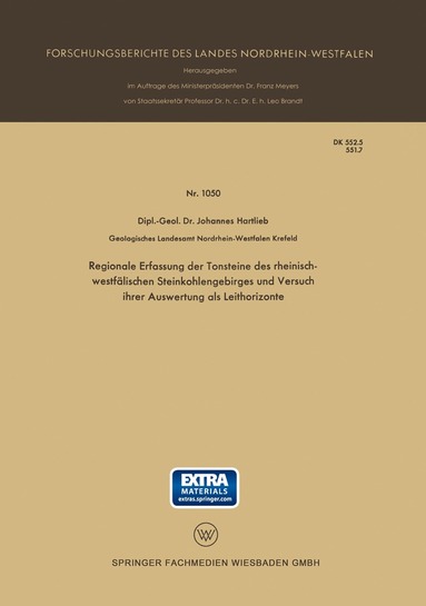 Johannes Hartlieb - Regionale Erfassung der Tonsteine des rheinisch-westfälischen Steinkohlengebirges und Versuch ihrer Auswertung als Leithorizonte, Häftad