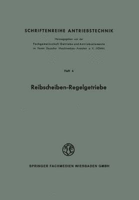 bokomslag Reibscheiben-Regelgetriebe