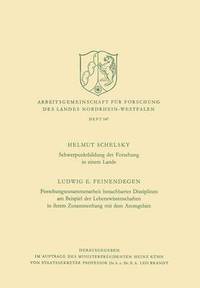 bokomslag Schwerpunktbildung Der Forschung in Einem Lande. Forschungszusammenarbeit Benachbarter Disziplinen Am Beispiel Der Lebenswissenschaften in Ihrem Zusam