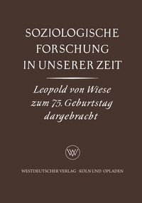 bokomslag Soziologische Forschung in Unserer Zeit