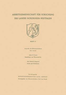 Ansprache des Ministerprasidenten. Staatsburger und Wissenschaftler. Antike und Christentum 1