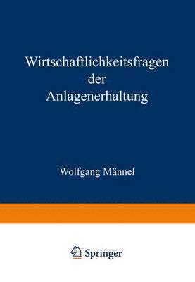 bokomslag Wirtschaftlichkeitsfragen der Anlagenerhaltung