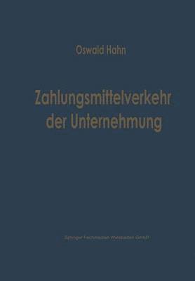 bokomslag Zahlungsmittelverkehr der Unternehmung