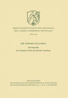 bokomslag Die Kontrolle der Exekutive durch das britische Unterhaus