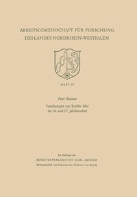 bokomslag Forschungen zur Reichs-Idee im 16. und 17. Jahrhundert