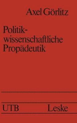 bokomslag Politikwissenschaftliche Propadeutik