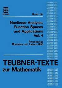 bokomslag Nonlinear Analysis, Function Spaces and Applications Vol. 4