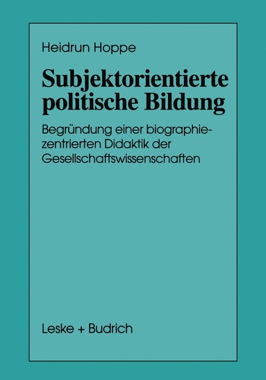 Heidrun Hoppe - Subjektorientierte politische Bildung, Häftad