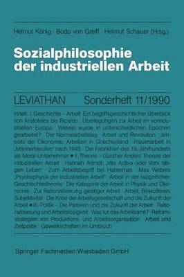 bokomslag Sozialphilosophie der industriellen Arbeit