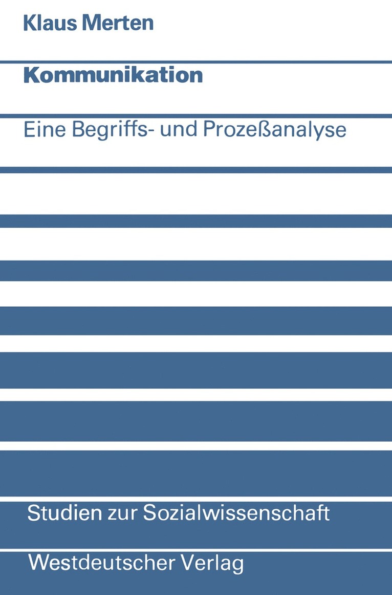 Klaus Merten - Kommunikation, Häftad