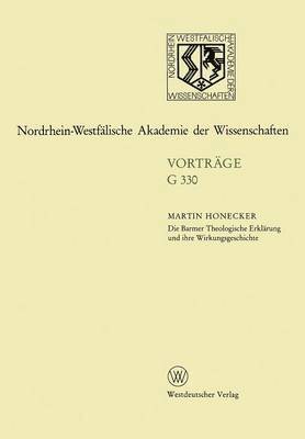 bokomslag Die Barmer Theologische Erklärung und ihre Wirkungsgeschichte
