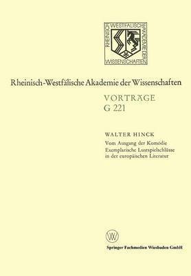 bokomslag Vom Ausgang der Komoedie Exemplarische Lustspielschlusse in der europaischen Literatur