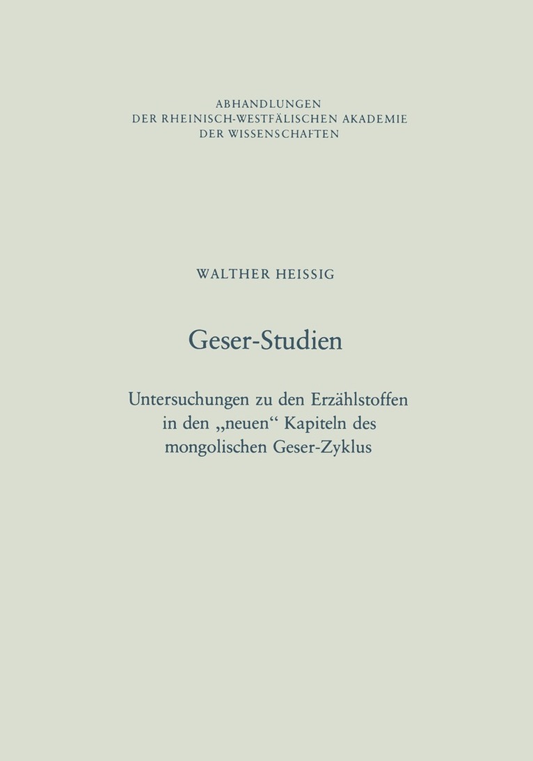 Geser-Studien 1