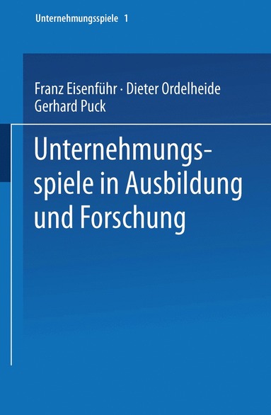 bokomslag Unternehmungsspiele in Ausbildung und Forschung