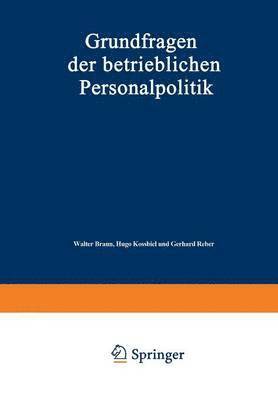 bokomslag Grundfragen der betrieblichen Personalpolitik