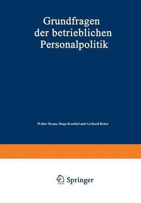 bokomslag Grundfragen der betrieblichen Personalpolitik