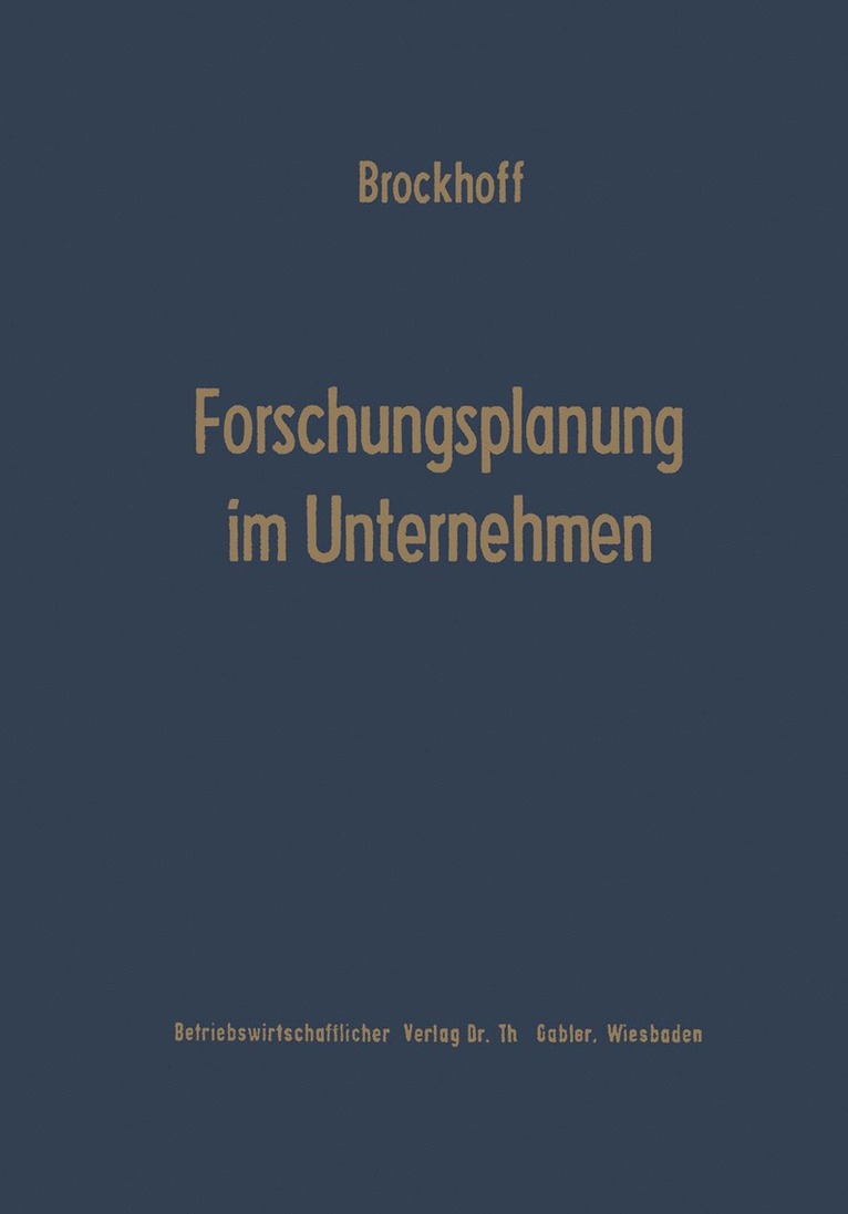 Forschungsplanung im Unternehmen