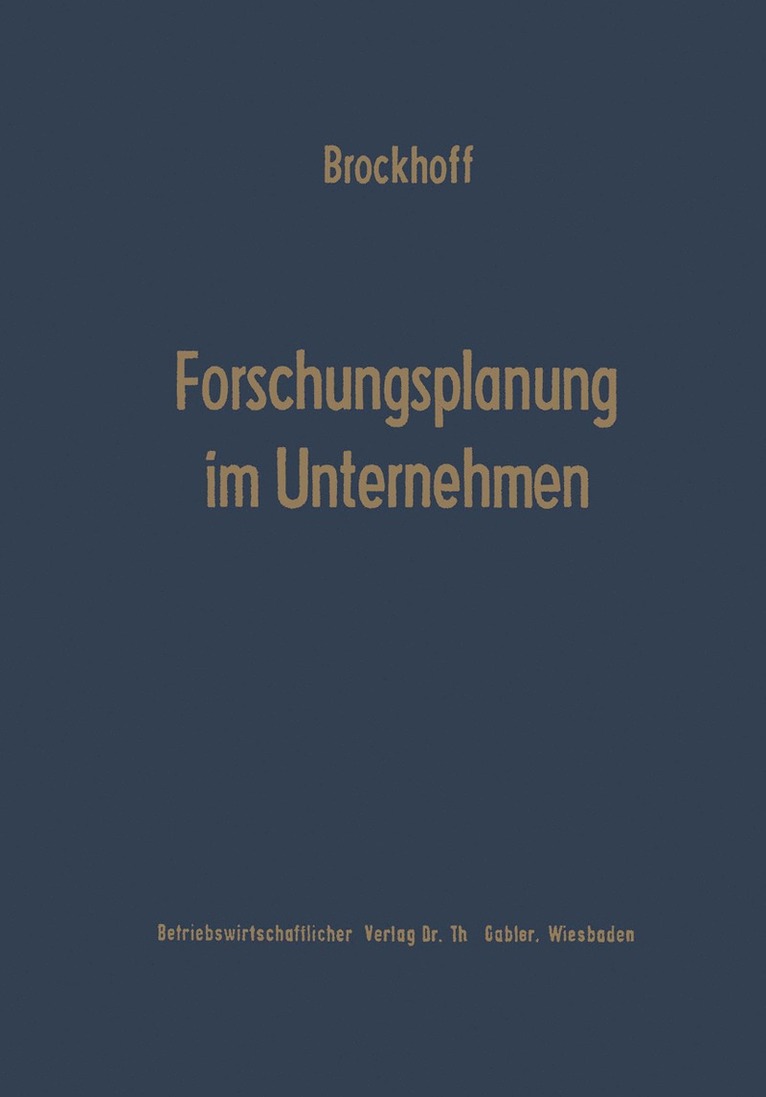 Forschungsplanung im Unternehmen 1