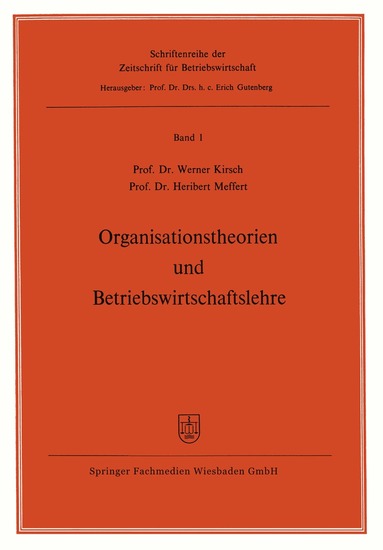 bokomslag Organisationstheorien und Betriebswirtschaftslehre