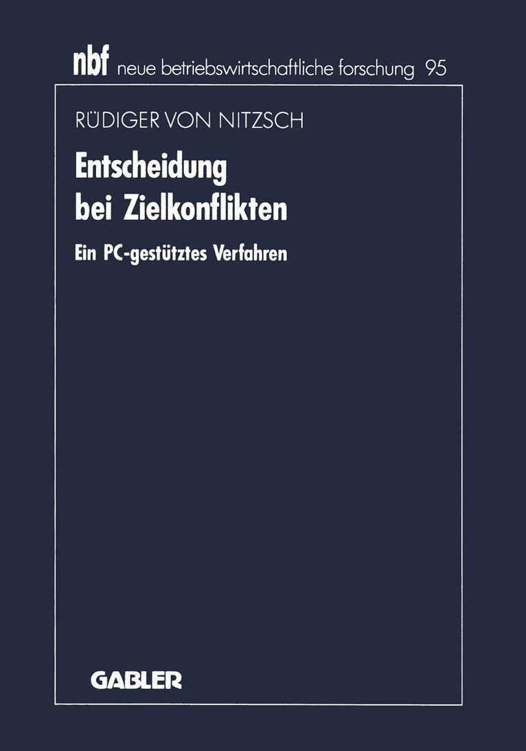 Entscheidung bei Zielkonflikten 1