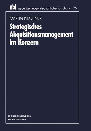 bokomslag Strategisches Akquisitionsmanagement im Konzern