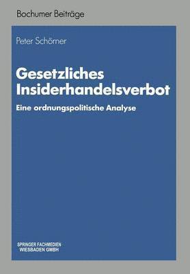 bokomslag Gesetzliches Insiderhandelsverbot