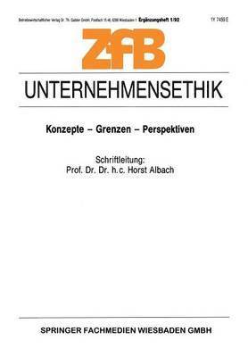 Horst Albach - Unternehmensethik, Häftad