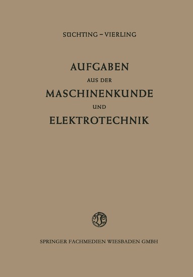 bokomslag Aufgaben aus der Maschinenkunde und Elektrotechnik