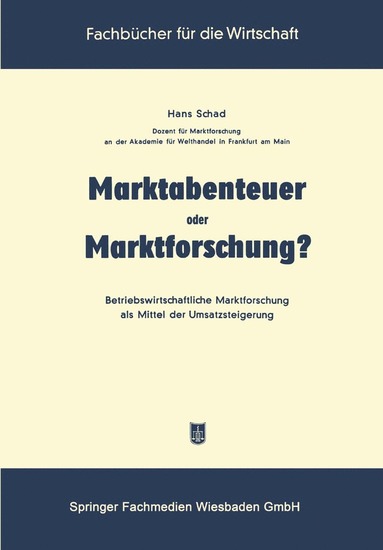 bokomslag Marktabenteuer oder Marktforschung?