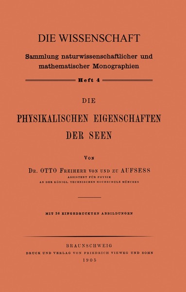 bokomslag Die Physikalischen Eigenschaften der Seen