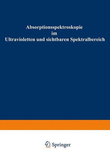 bokomslag Absorptionsspektroskopie im Ultravioletten und sichtbaren Spektralbereich