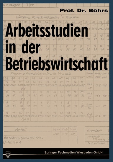 bokomslag Arbeitsstudien in der Betriebswirtschaft