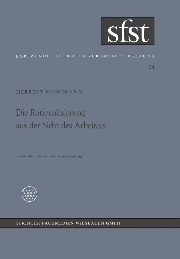 Herbert Wiedemann - Die Rationalisierung aus der Sicht des Arbeiters, Häftad