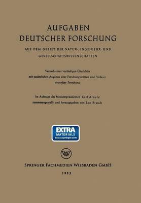 bokomslag Aufgaben Deutscher Forschung