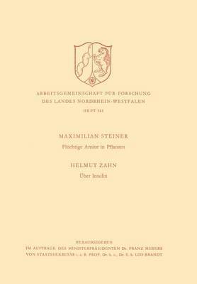 Helmut Steiner - Flüchtige Amine in Pflanzen. Über Insulin, Häftad