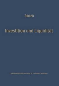 bokomslag Investition und Liquiditt