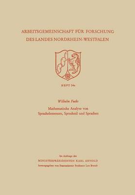 bokomslag Mathematische Analyse Von Sprachelementen, Sprachstil Und Sprachen