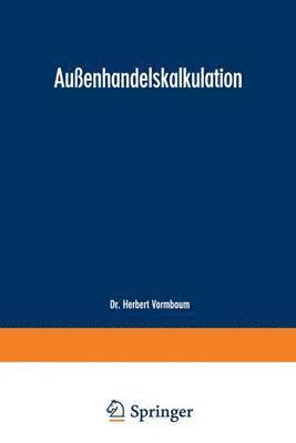 bokomslag Außenhandelskalkulation