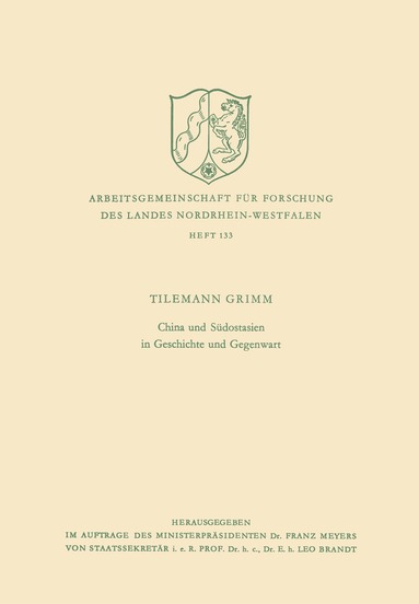 Tilemann Grimm - China und Südostasien in Geschichte und Gegenwart, Häftad