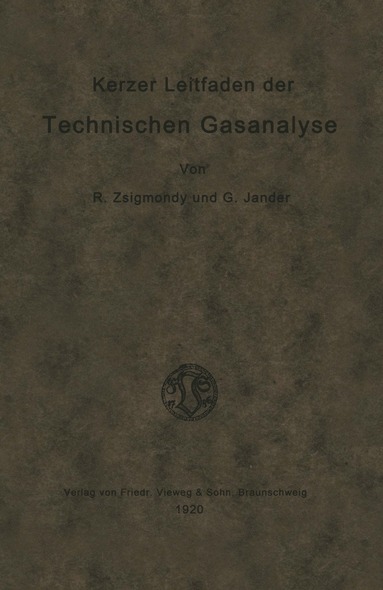 bokomslag Kurzer Leitfaden der Technischen Gasanalyse