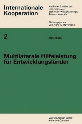 bokomslag Multilaterale Hilfeleistung fr Entwicklungslnder