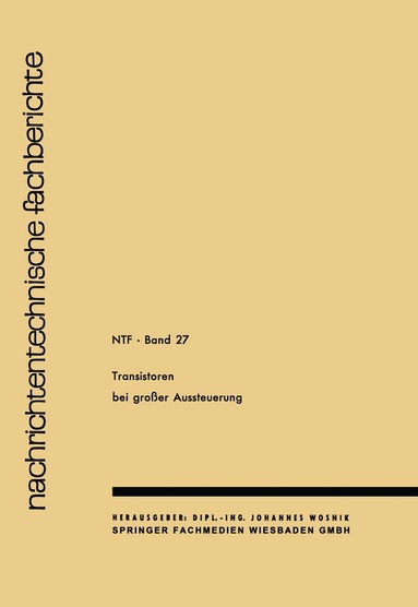 bokomslag Transistoren bei großer Aussteuerung