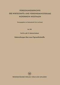 bokomslag Untersuchungen Über Neue Pigmentfarbstoffe